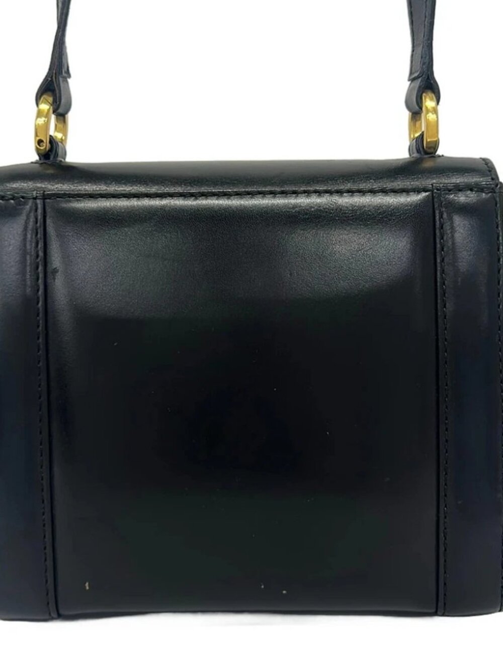 Salvatore Ferragamo Gancini Black Leather Shoulder Bag - Picture 3 of 9